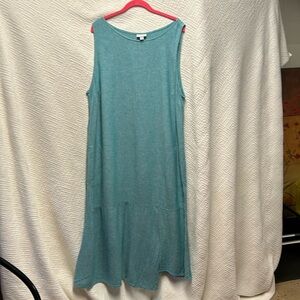 Pure Jill maxi dress linen/viscous light teal